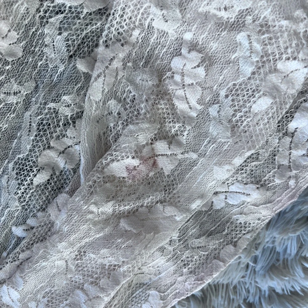 Shannon Ford New York White Floral‎ Lace Cardigan Open Front Sheer Kimono 2X